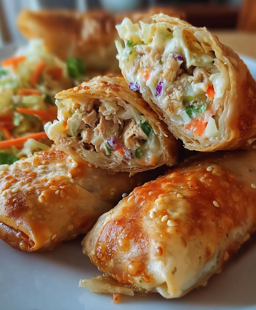 Chicken Coleslaw Egg Rolls
