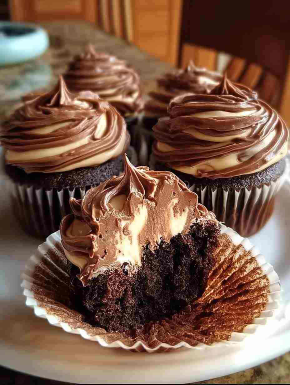 Chocolate Coffee Cream Cupcakes Recipe