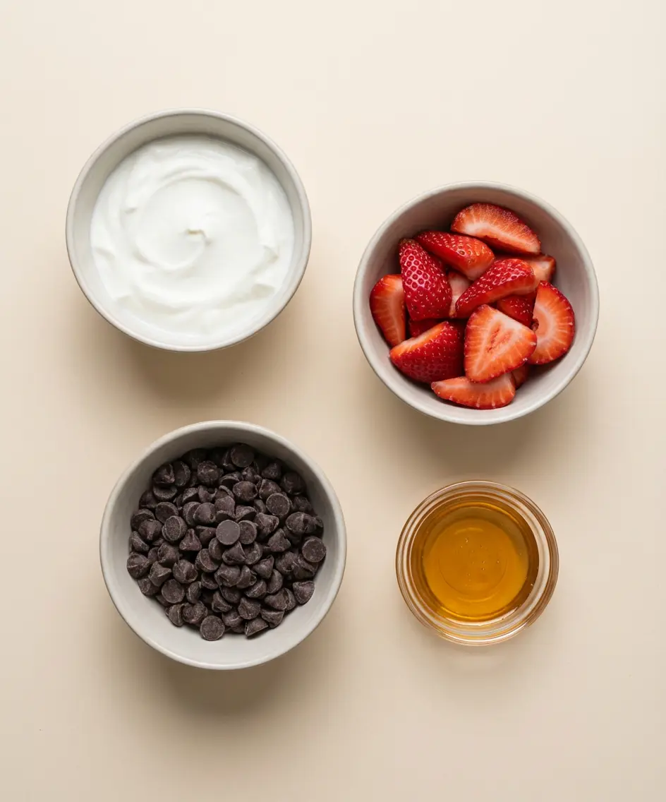 Chocolate Strawberry Yogurt Clusters ingredients