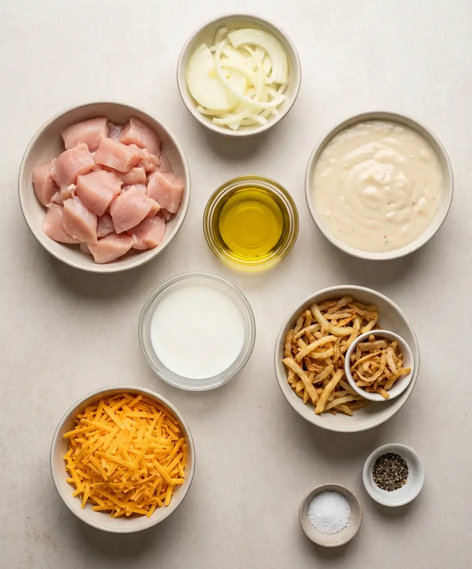 Creamy Chicken Casserole Bake ingredients