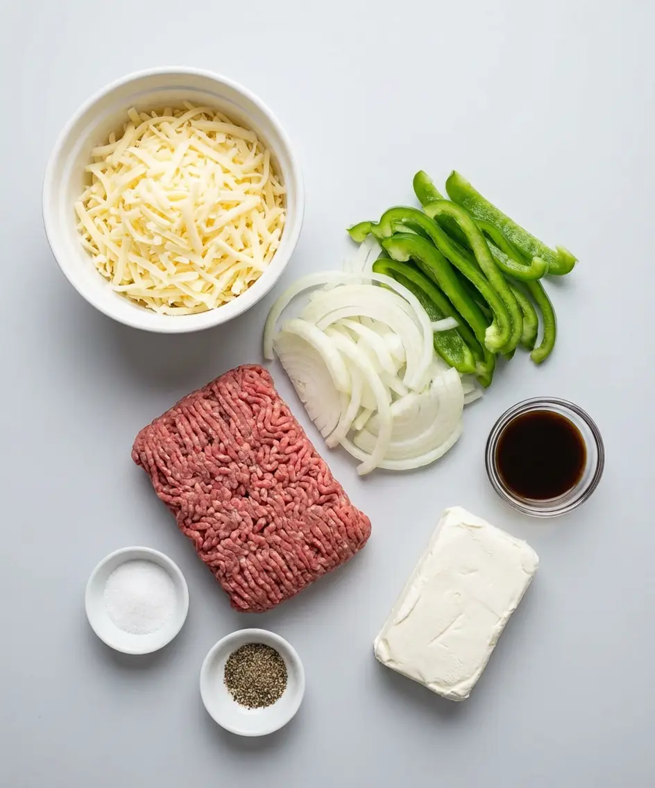 Keto Philly Cheesesteak Roll Ups Low Carb Recipe ingredients