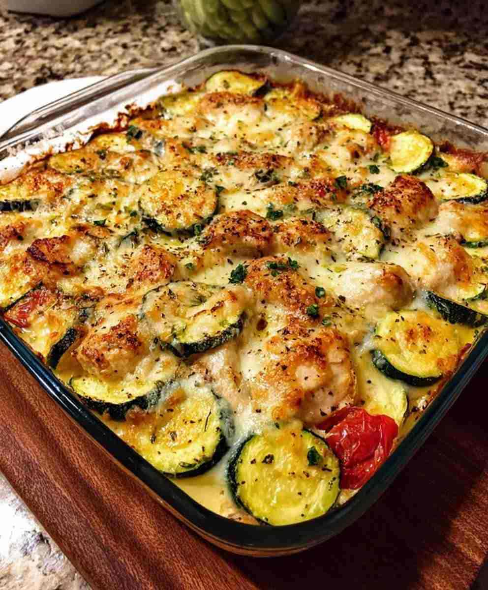 Loaded Chicken Zucchini Bake  Easy Healthy Dinner