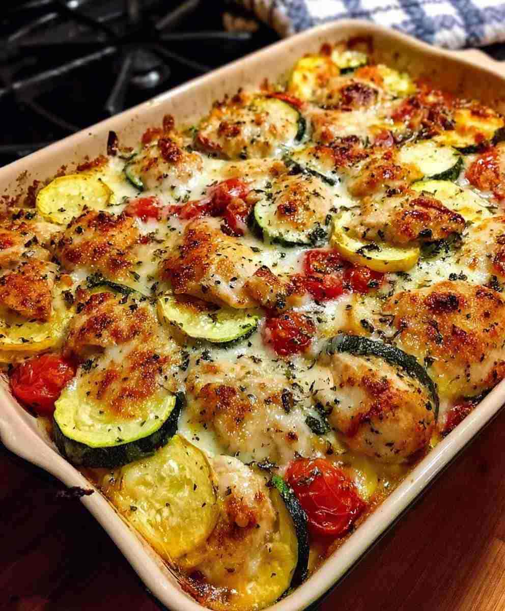 Loaded Chicken Zucchini Bake Easy Healthy Dinner