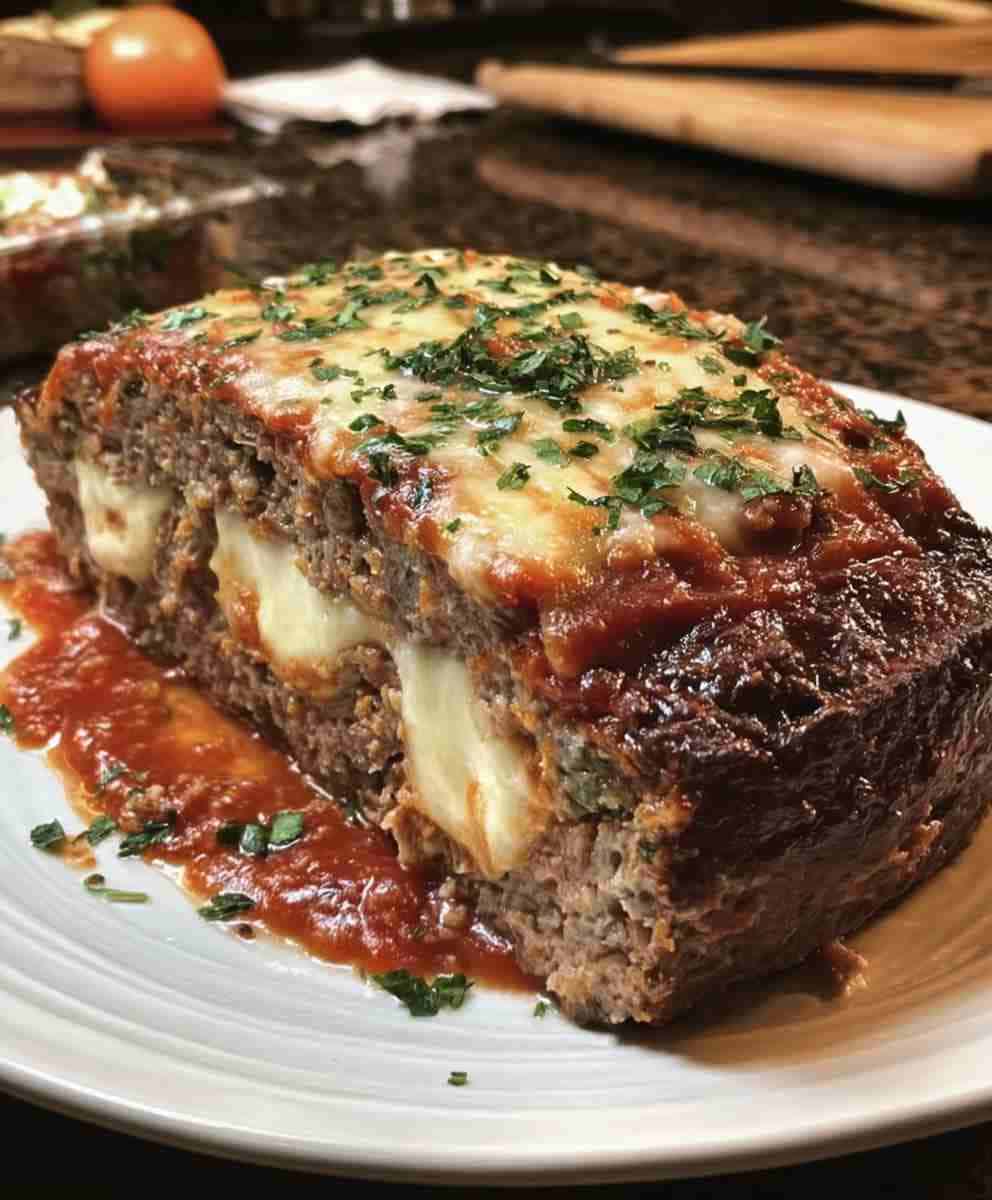 Mozzarella Stuffed Italian Meatloaf Cheesy Comfort Dinner