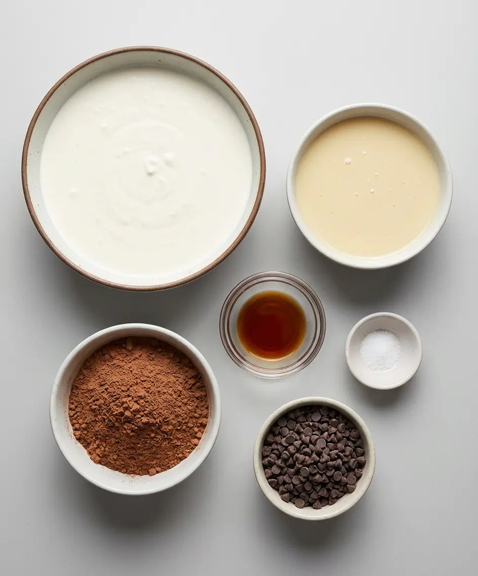 No Churn Chocolate Ice Cream ingredients