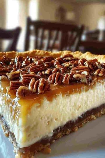 Pecan Cheesecake Pie Creamy Southern Favorite