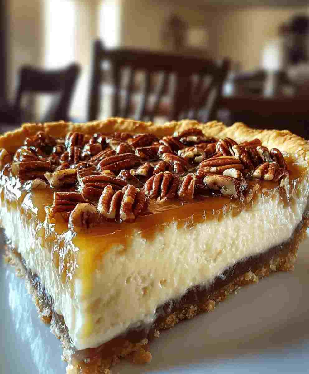 Pecan Cheesecake Pie Creamy Southern Favorite