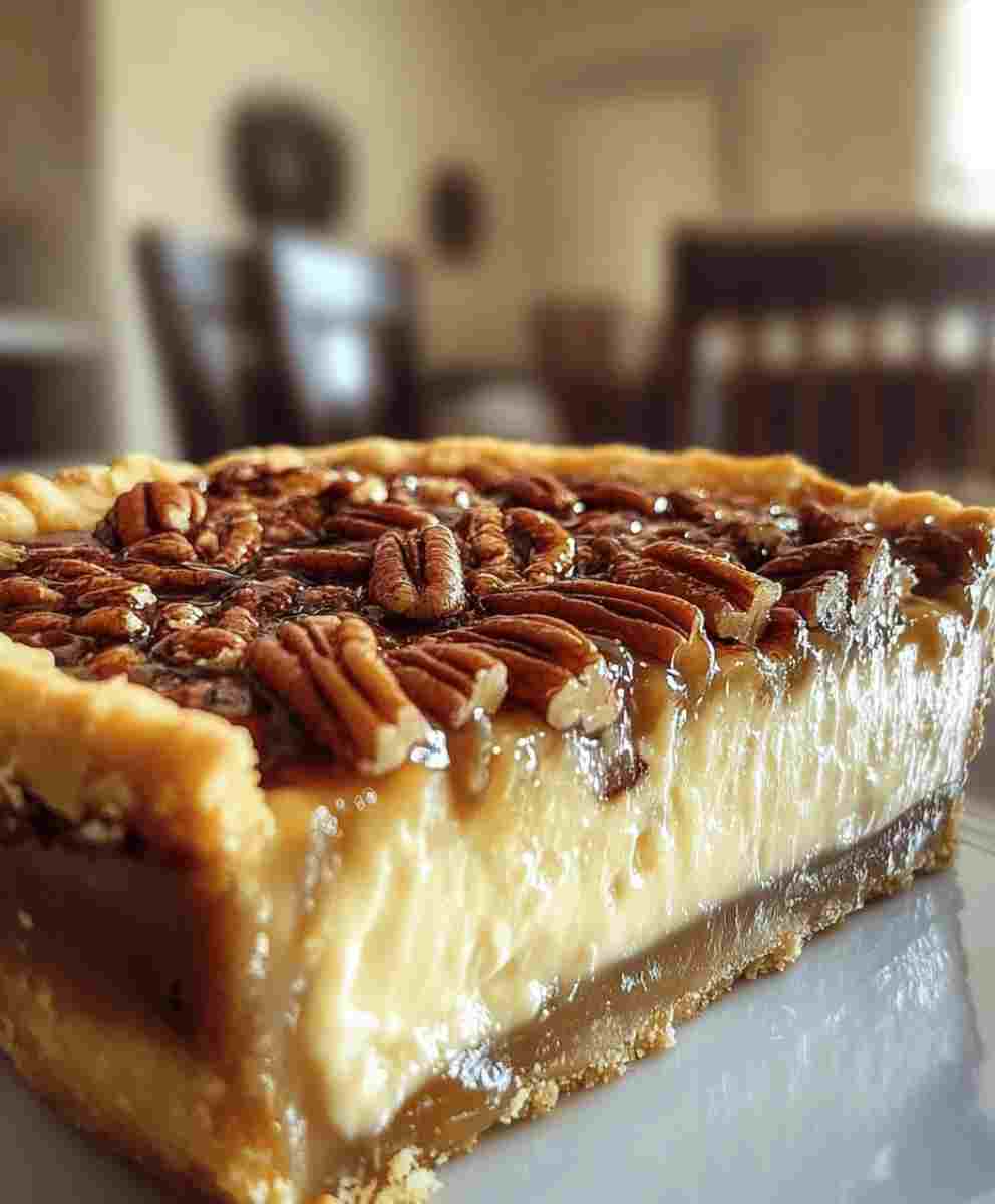 Pecan Cheesecake Pie Creamy Southern Favorite