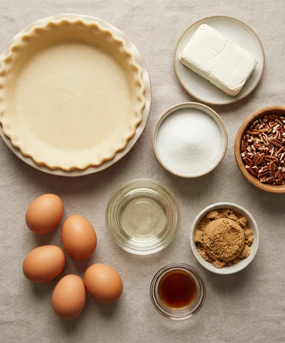 Pecan Cheesecake Pie ingredients