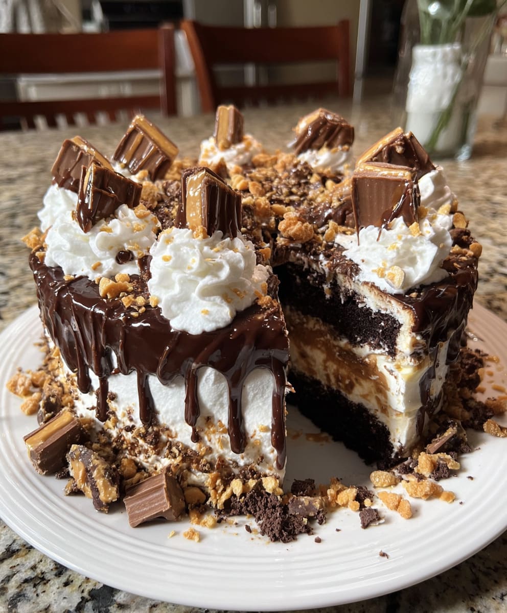 Reese’s Overload Ice Cream Sundae Cake