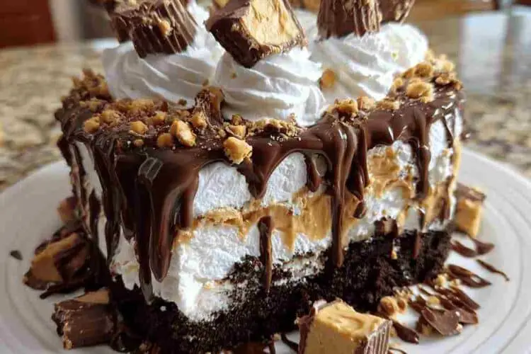 Reese’s Overload Ice Cream Sundae Cake