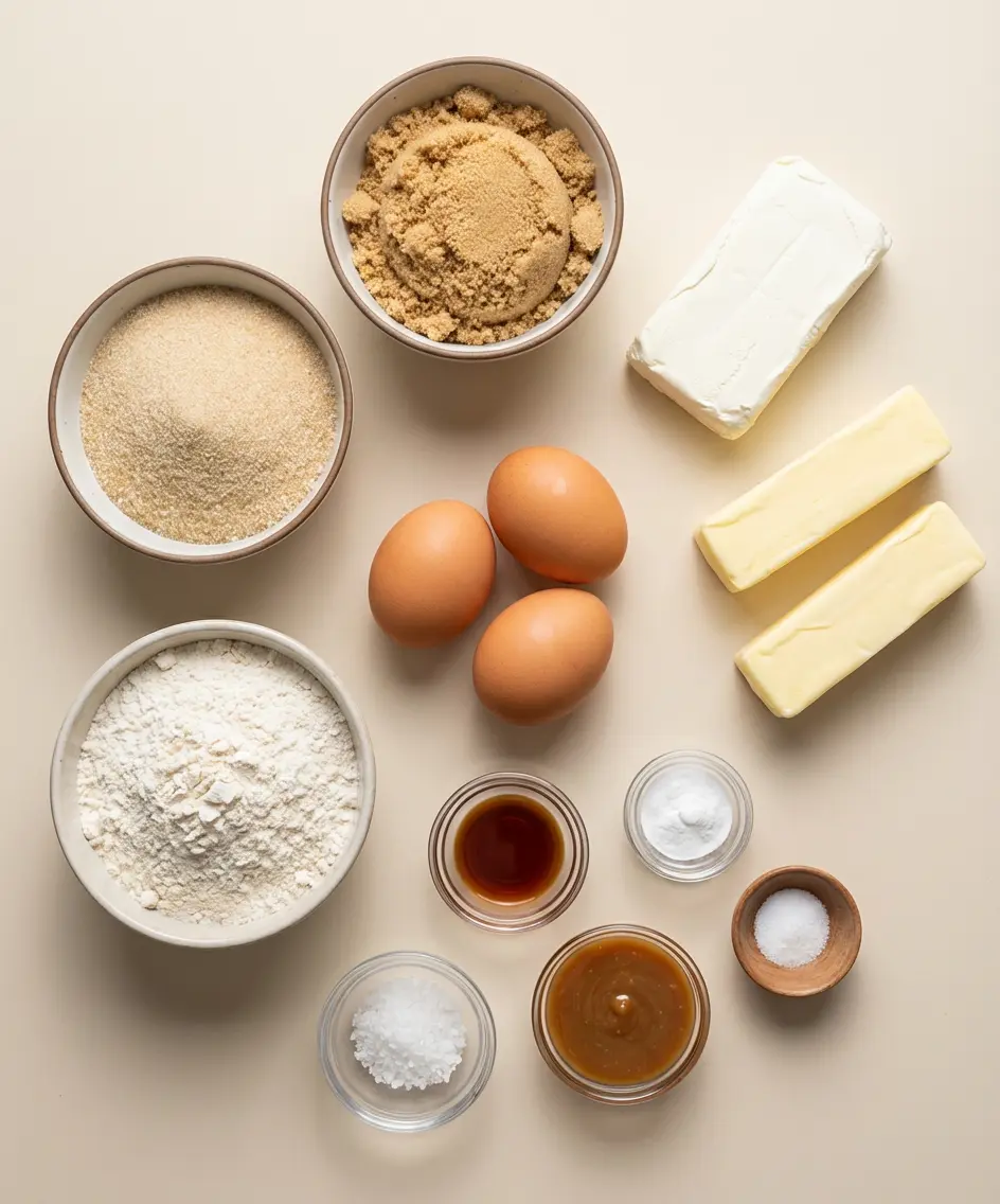 Salted Caramel Cheesecake Cookies ingredients