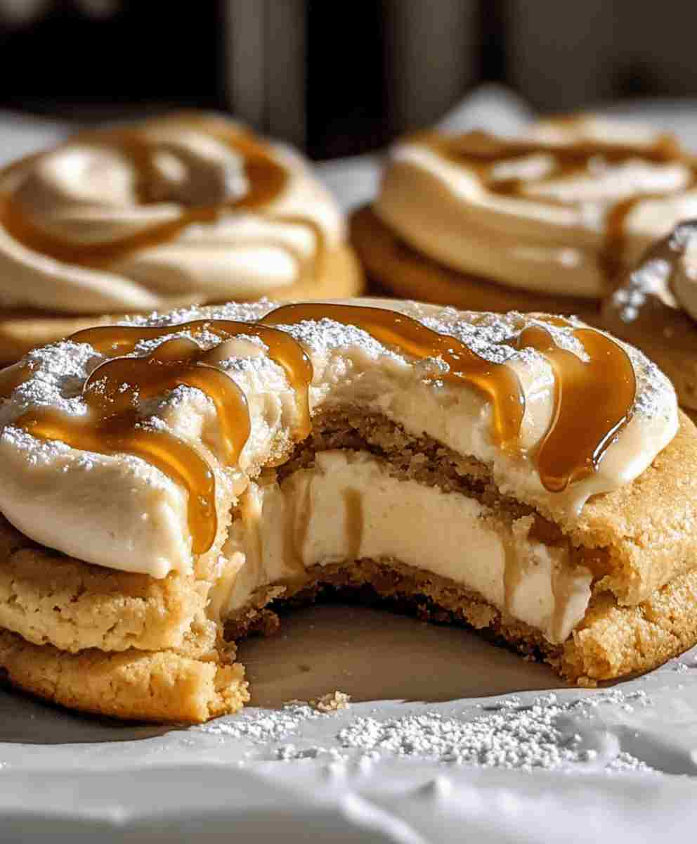 Salted Caramel Cheesecake Cookies