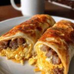 Sausage Egg Cheese Roll Up Easy Breakfast Recipe