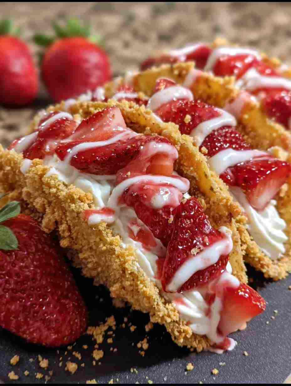 Strawberry Crunch Cheesecake Tacos Recipe