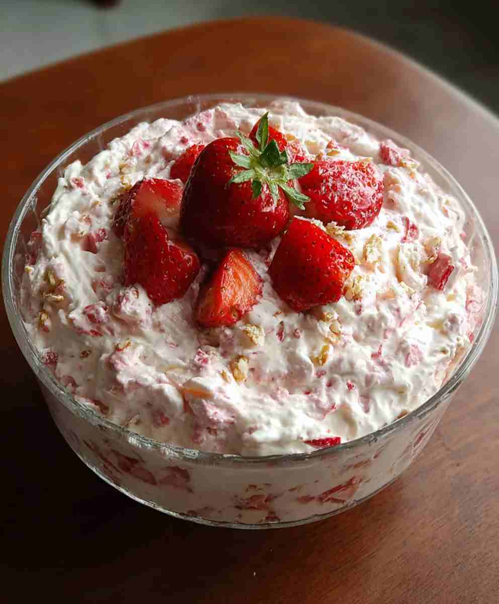 Strawberry Fluff Salad Easy No-Bake Dessert