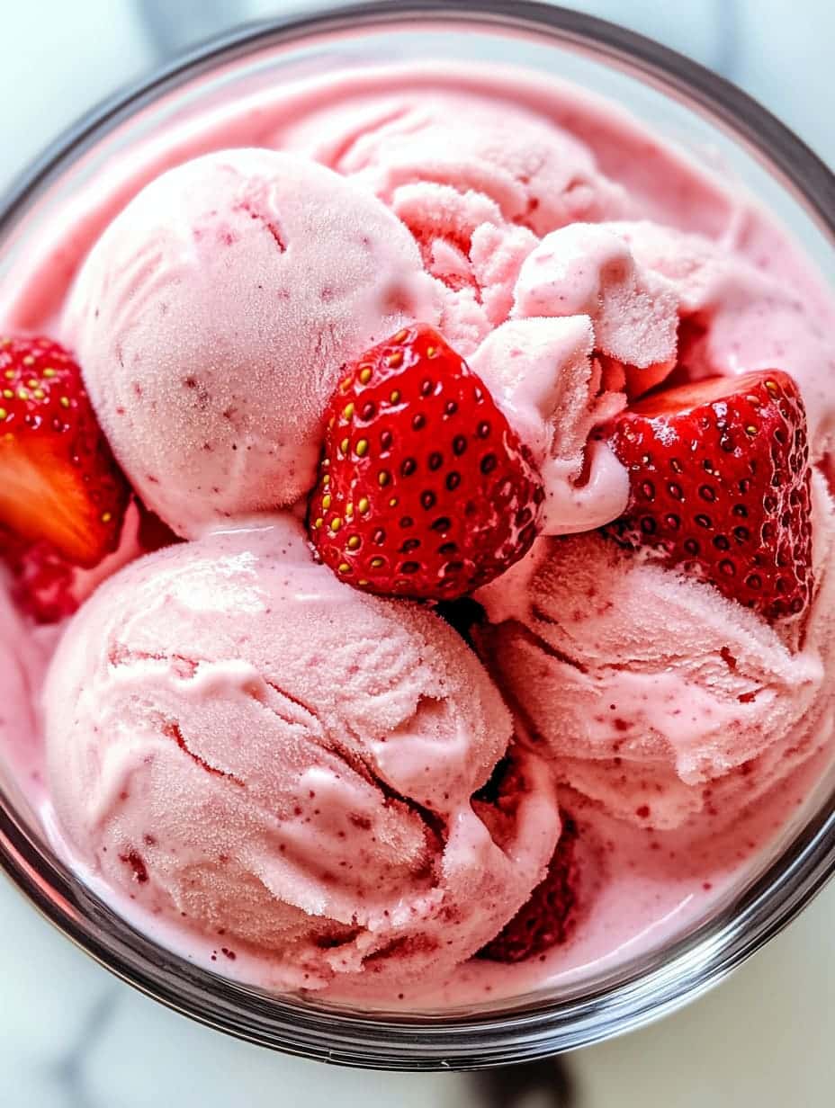 Strawberry Greek Frozen Yogurt – Healthy & Creamy Dessert
