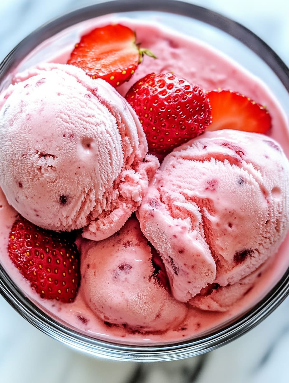 Strawberry Greek Frozen Yogurt – Healthy & Creamy Dessert