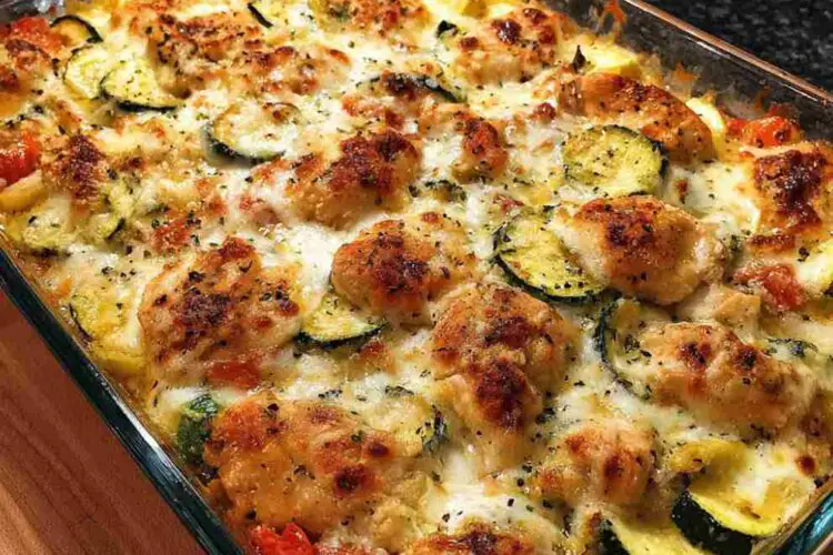 Loaded Chicken Zucchini Bake