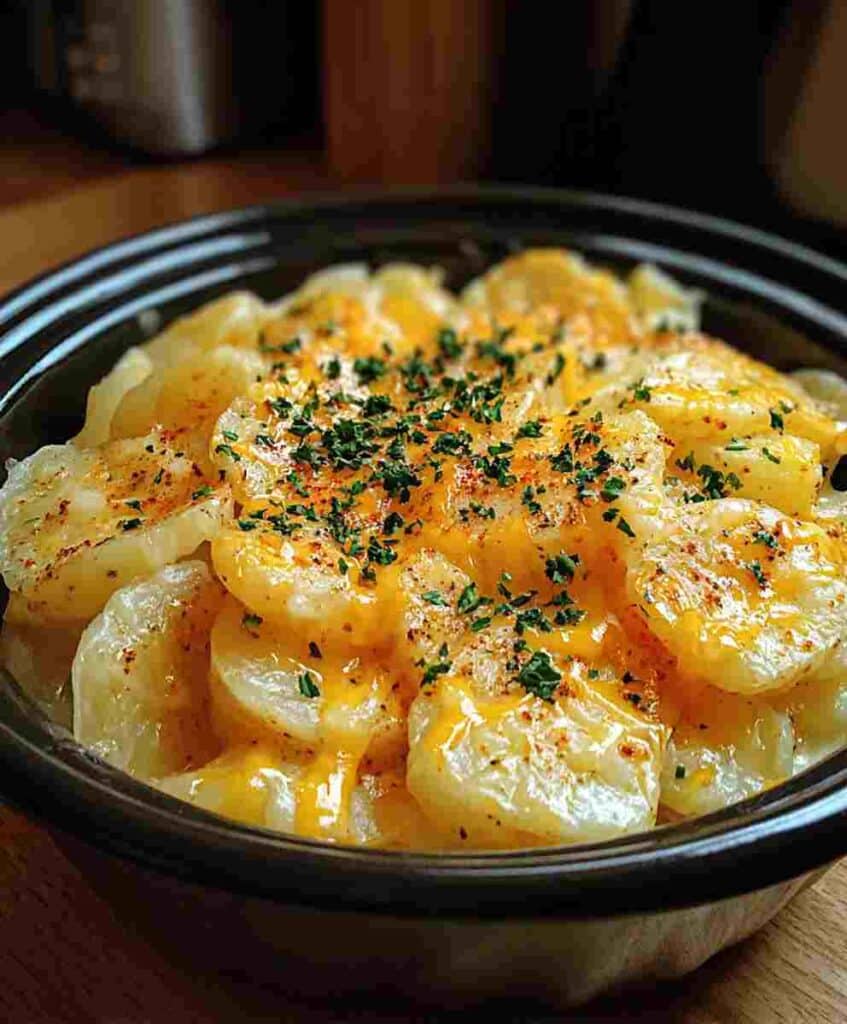Easy Crockpot Cheesy Potatoes