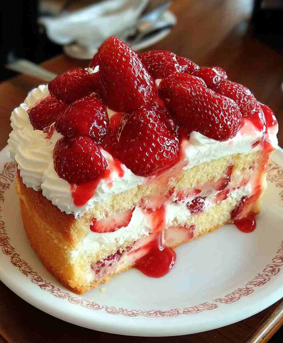 Strawberries and Cream Cake Recipe Fresh & Fluffy