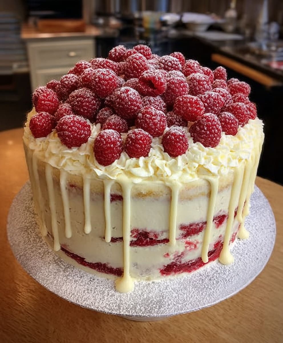 White Chocolate Raspberry Dream Cake