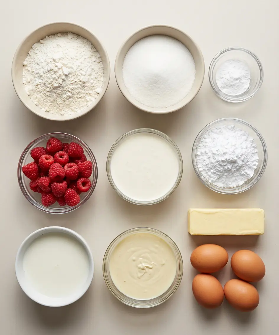 White Chocolate Raspberry Dream Cake ingredients