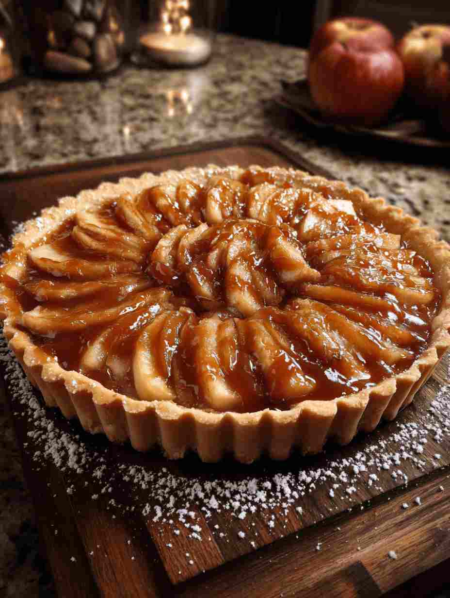 Apple Cider Caramel Tart Best Fall Dessert Recipe