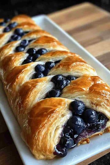 Blueberry Puff Pastry Braid Recipe