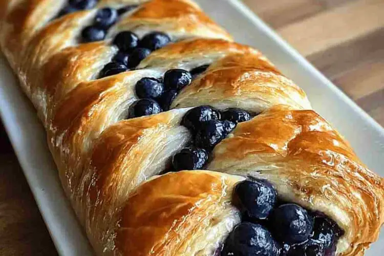 Blueberry Puff Pastry Braid Recipe