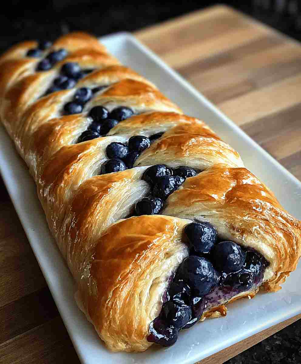 Blueberry Puff Pastry Braid Recipe