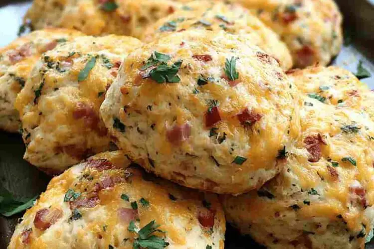 Breakfast Protein Biscuits with Ham or Mediterranean Flavors
