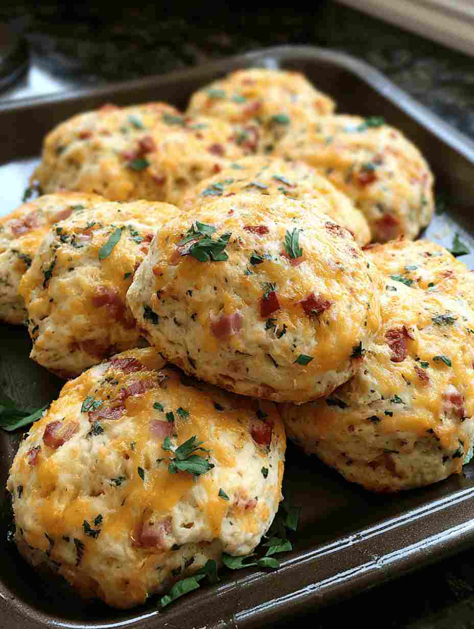 Breakfast Protein Biscuits with Ham or Mediterranean Flavors