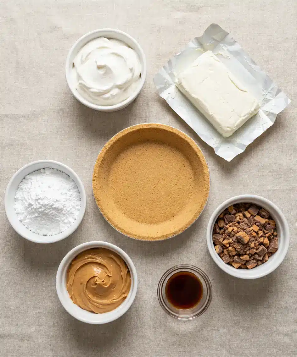 Butterfinger Peanut Butter Cream Pie ingredients