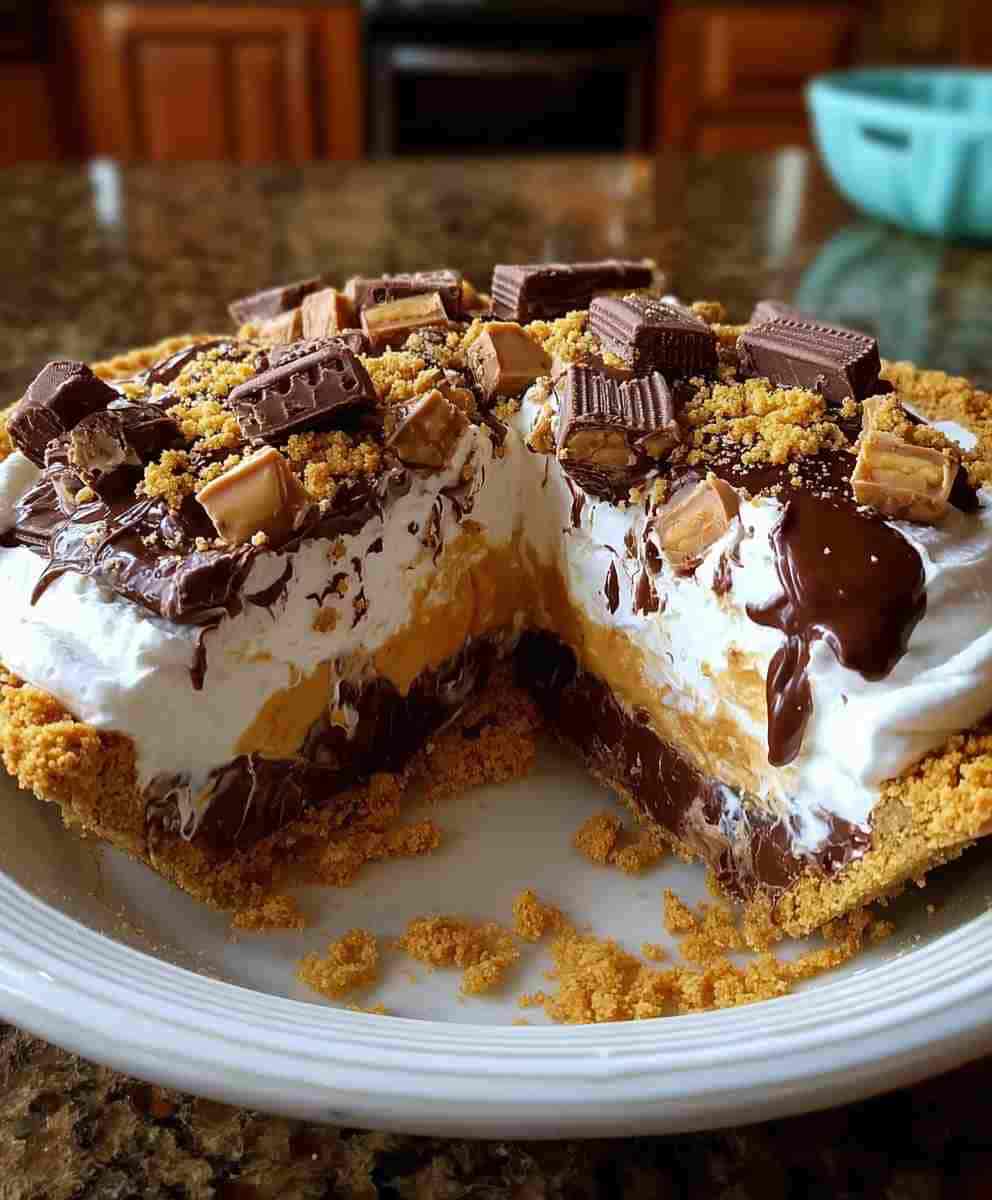 Butterfinger Peanut Butter Cream Pie Easy No Bake