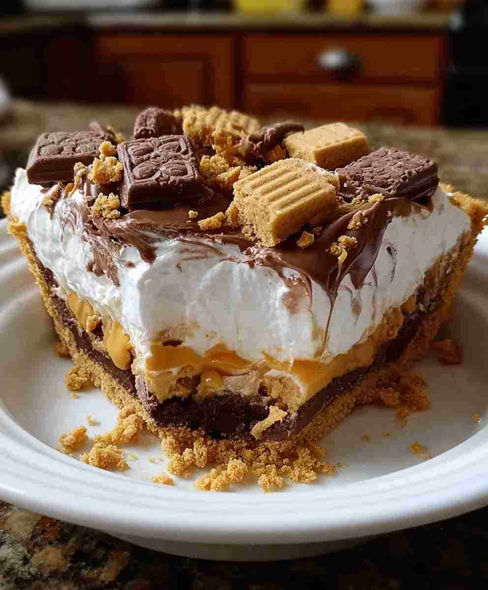 Butterfinger Peanut Butter Cream Pie Easy No Bake
