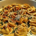 Cajun Chicken Tortellini with Garlic Cream Sauce