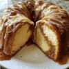 Caramel Cream Cheese Cinnamon Roll Pound Cake