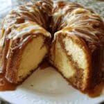 Caramel Cream Cheese Cinnamon Roll Pound Cake