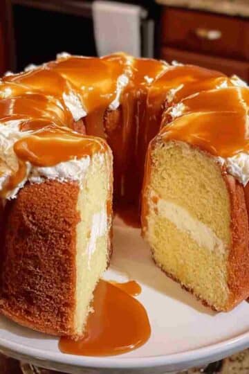 Caramel Cream Cheese Pound Cake Recipe