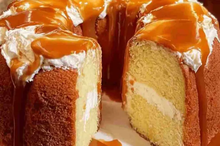 Caramel Cream Cheese Pound Cake Recipe