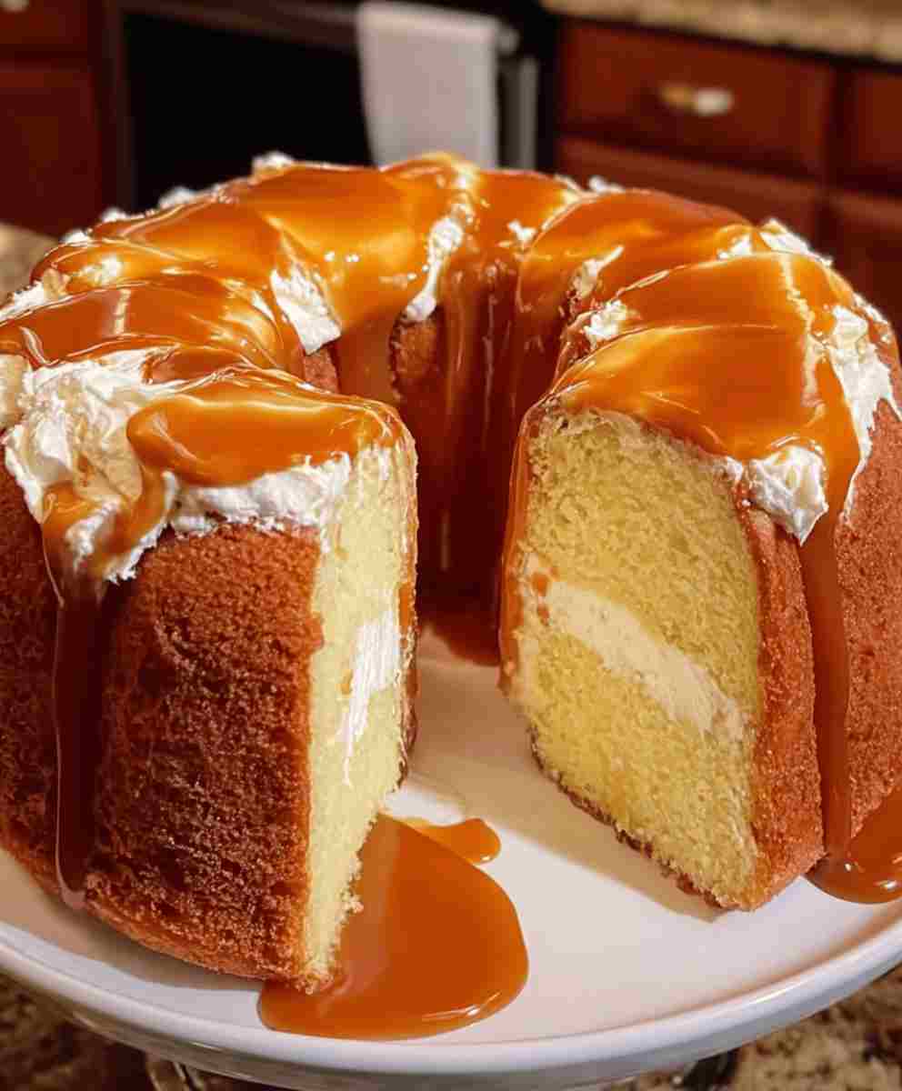 Caramel Cream Cheese Pound Cake Recipe