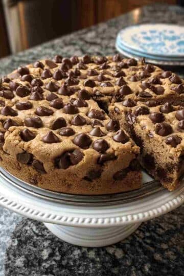 Chocolate Chip Cookie Cake Easy Dessert Recipe