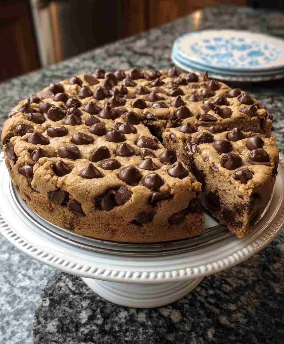 Chocolate Chip Cookie Cake Easy Dessert Recipe