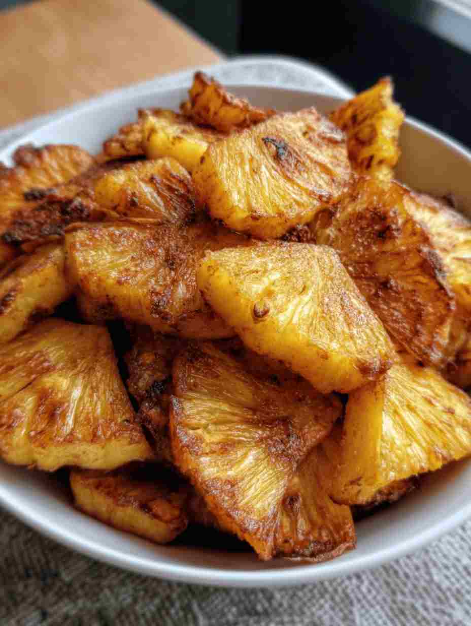 Cinnamon Air Fryer Pineapple Chips Recipe