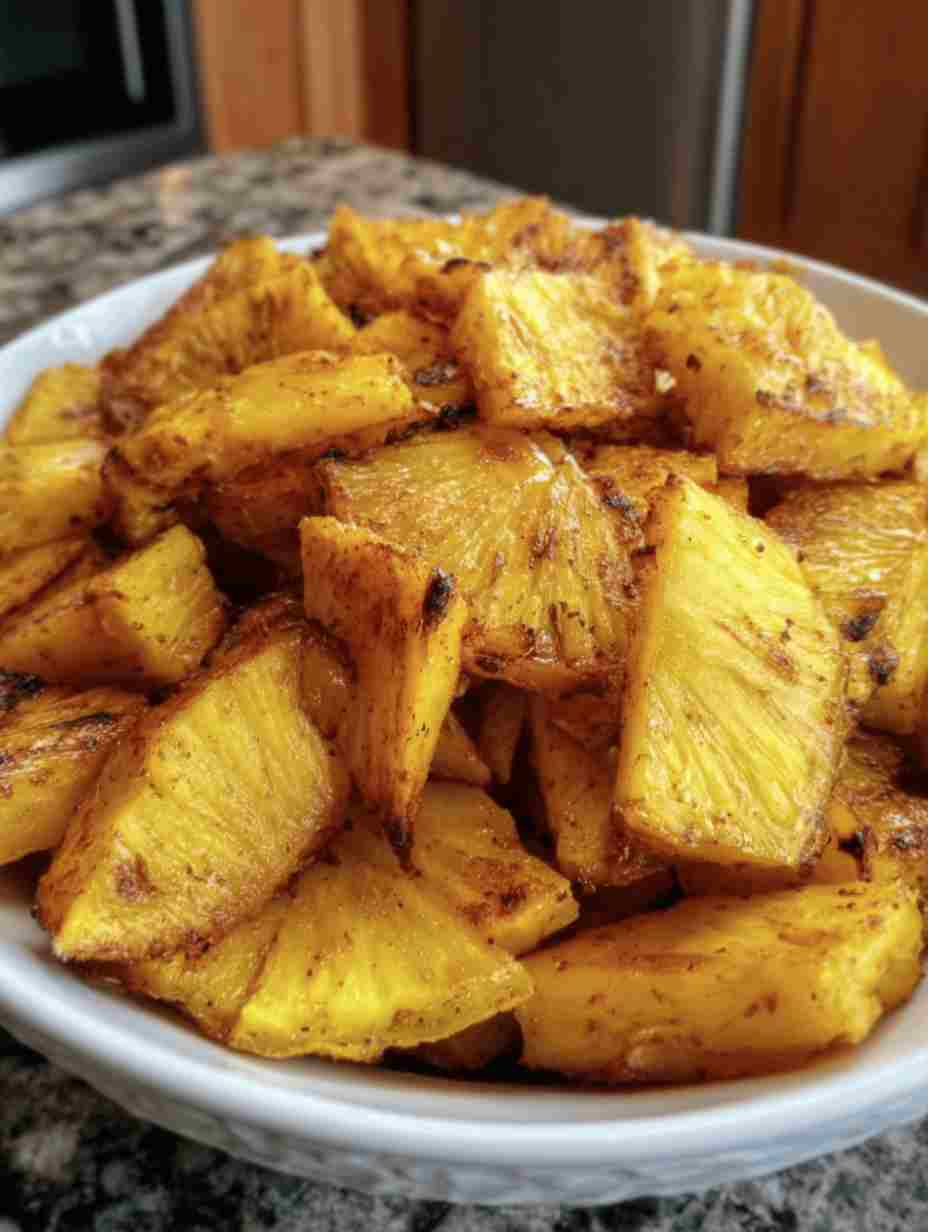 Cinnamon Air Fryer Pineapple Chips Recipe