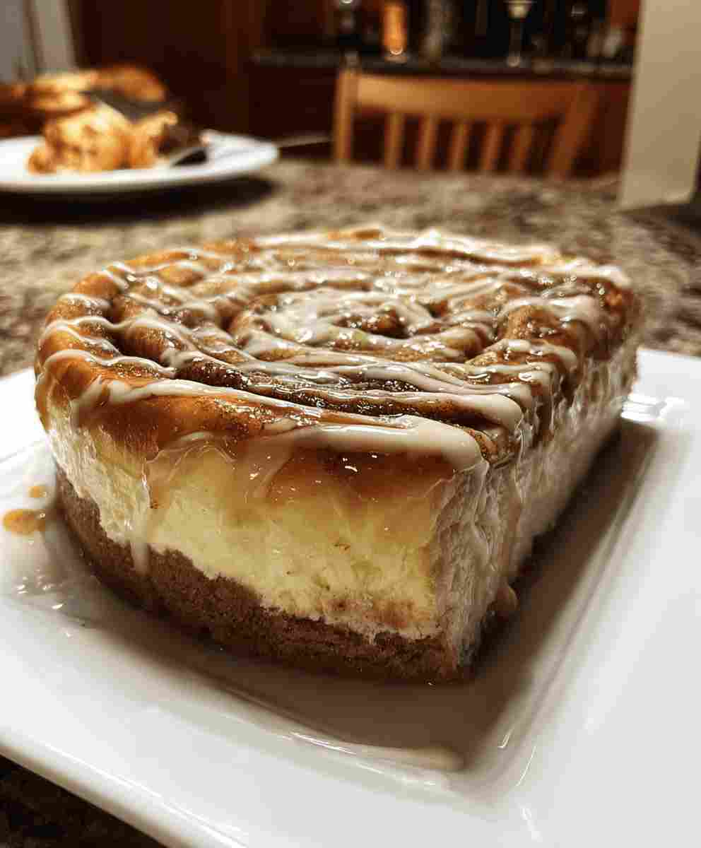 Cinnamon Roll Honeybun Cheesecake