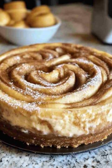 Cinnamon Roll Honeybun Cheesecake