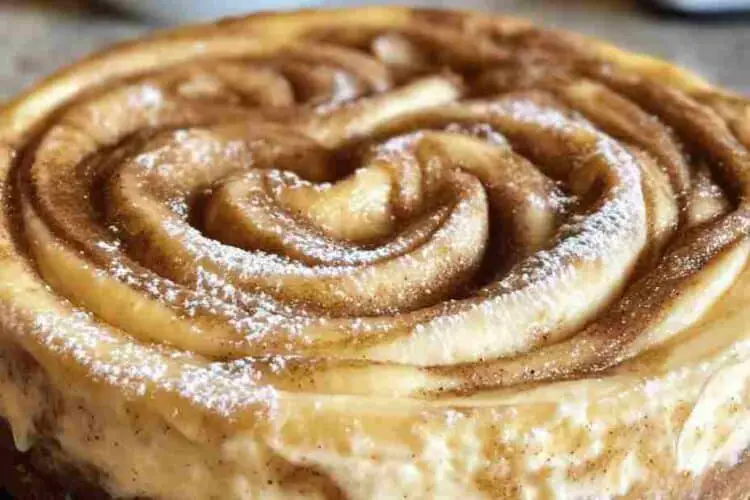 Cinnamon Roll Honeybun Cheesecake