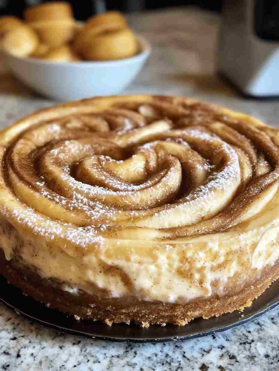 Cinnamon Roll Honeybun Cheesecake